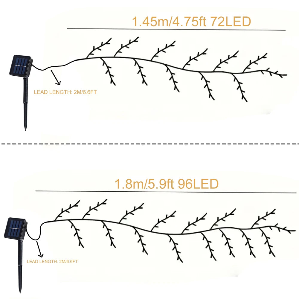 Solar Powered Willow Vine Lights